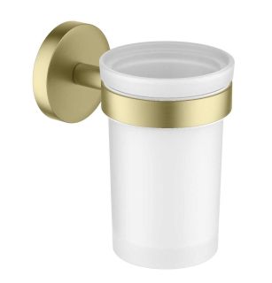 Стакан с держателем Aquatek Европа AQ4104BG шлифованное золото